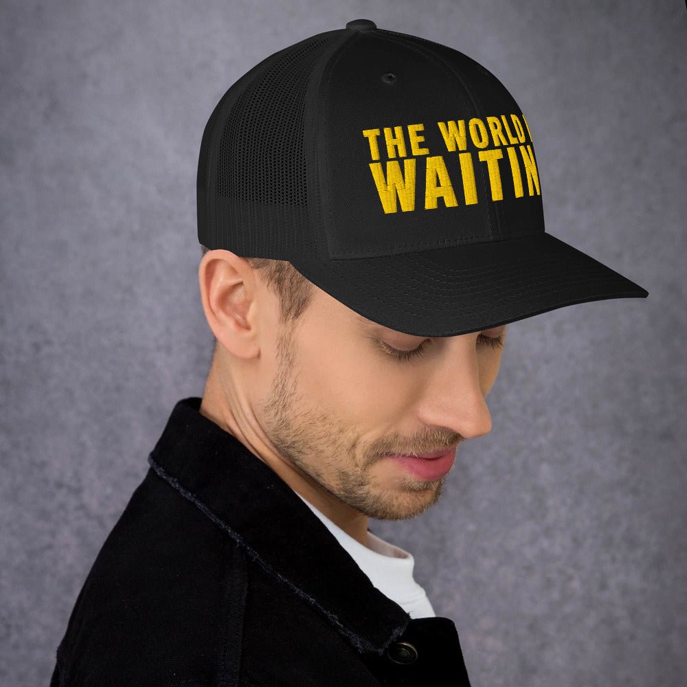 The Amazing Race The World Is Waiting Embroidered Trucker Hat - Paramount Shop