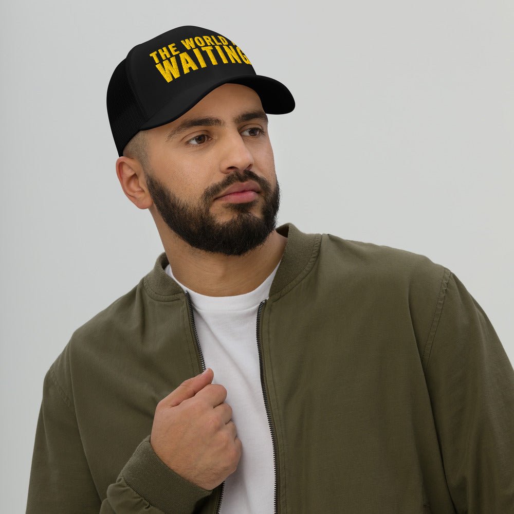 The Amazing Race The World Is Waiting Embroidered Trucker Hat - Paramount Shop