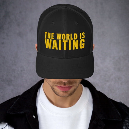 The Amazing Race The World Is Waiting Embroidered Trucker Hat - Paramount Shop
