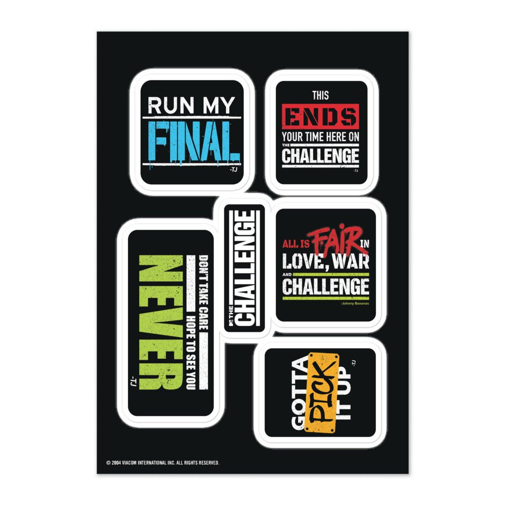 Challenge Word Sticker The Challenge Editorial Sticker Sheet – Paramount Shop