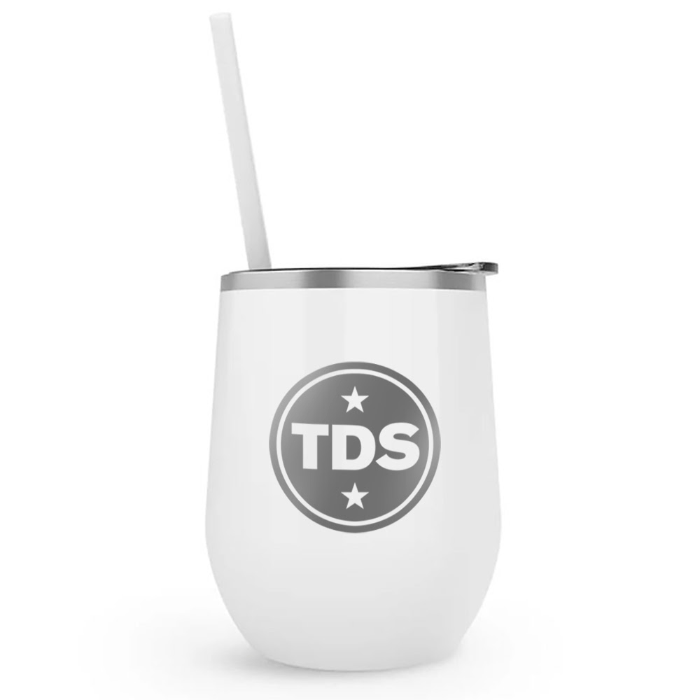 The Daily Show Moment of Zen Laser Engraved Wine Tumbler with Straw - Paramount Shop