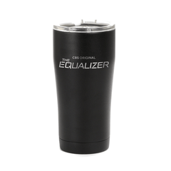 Der Equalizer Logo Lasergravierter SIC-Becher - Mattschwarz / 20 Unzen