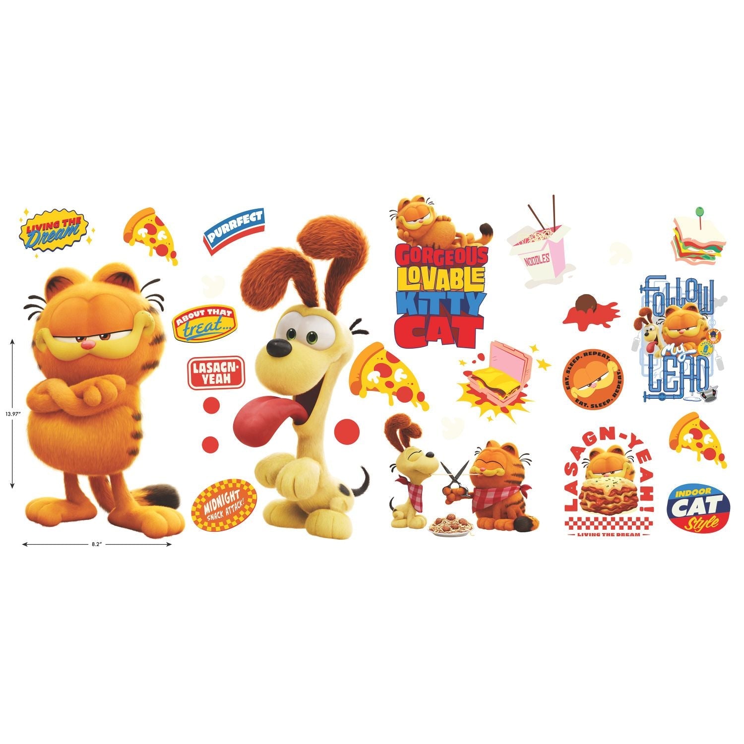 The Garfield Movie Wall Decals - Paramount Shop