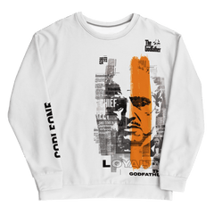 The Godfather Don Corleone Unisex Sudadera con cuello redondo - Blanco / XS