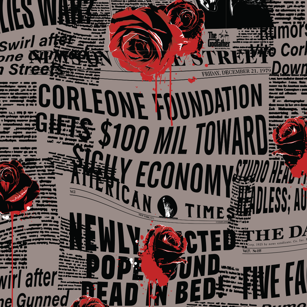 The Godfather Newspaper Sherpa Blanket - Paramount Shop