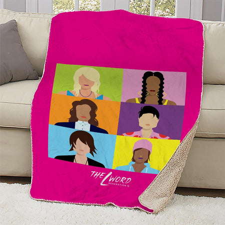 The L Word: Generation Q Faces Sherpa Blanket - Paramount Shop