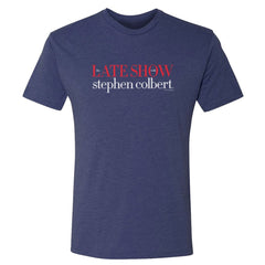 The Late Show with Stephen Colbert Men's Tri-Blend Short Sleeve T-Shirt - Navy Triblend / SM