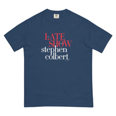 The Late Show with Stephen Colbert Unisex Comfort Colors T-Shirt - True Navy / SM