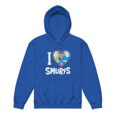 The Smurfs I Love Smurfs Kids Hoodie - Royal / XS