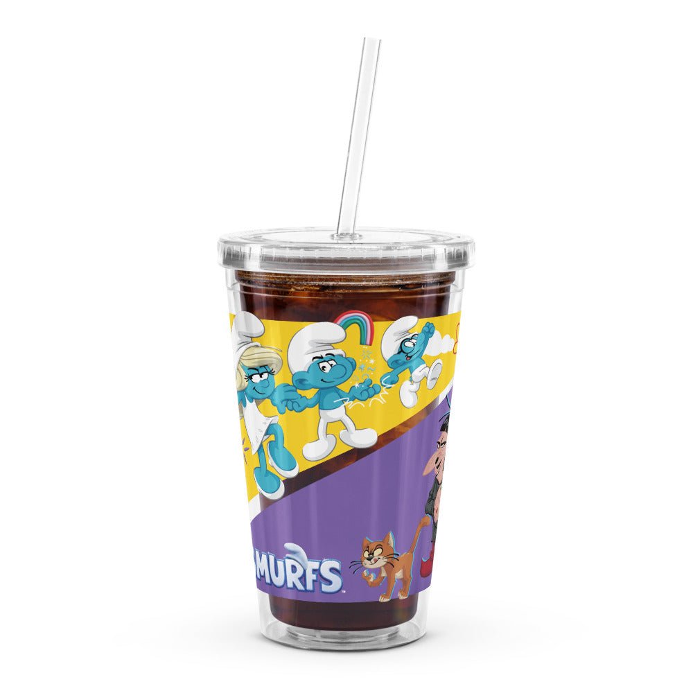 The Smurfs Movie Strip Clear Plastic Tumbler - Paramount Shop