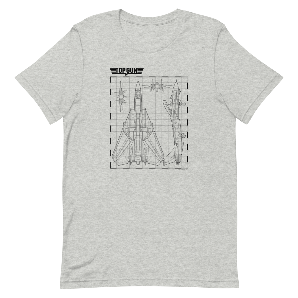 Top Gun Fighter Jet Schematics Unisex Premium T - Shirt - Paramount Shop