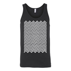 Twin Peaks Black and White Chevron Adult Tank Top - Black / XSM