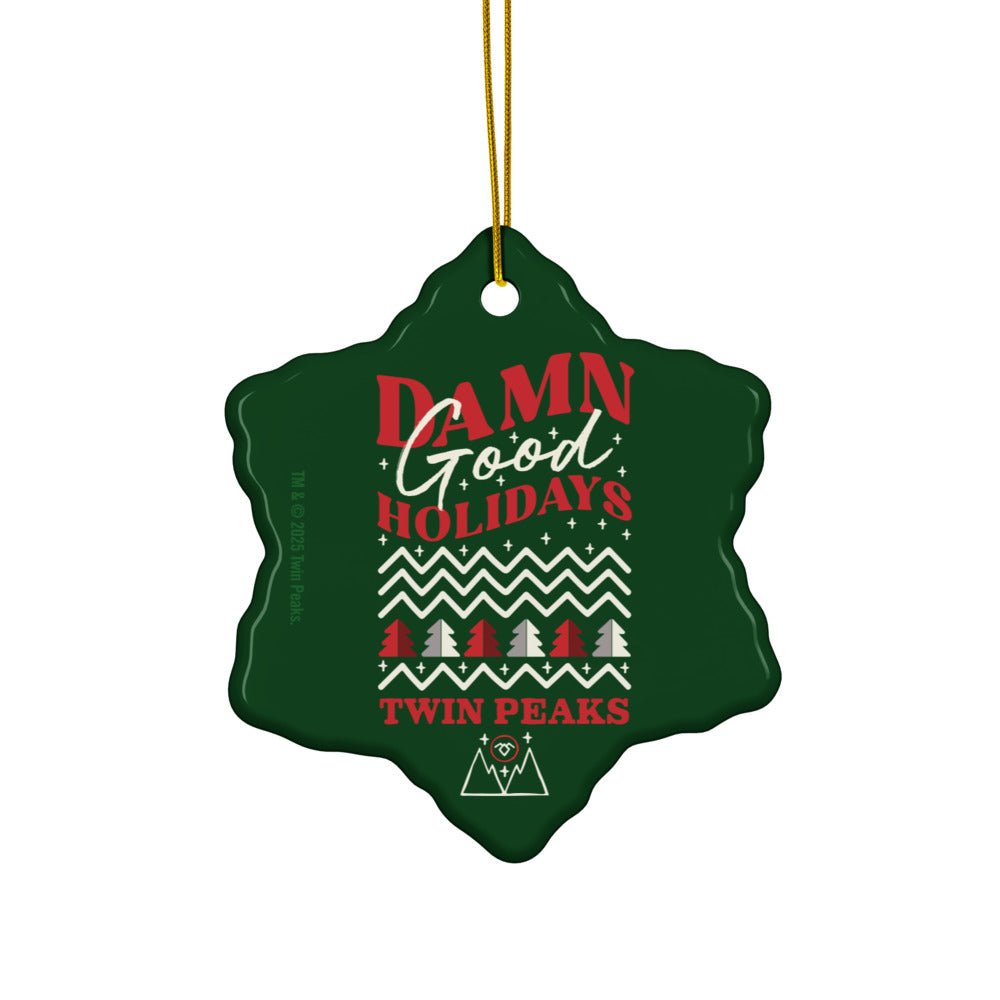 Twin Peaks Damn Good Holidays Ceramic Ornament