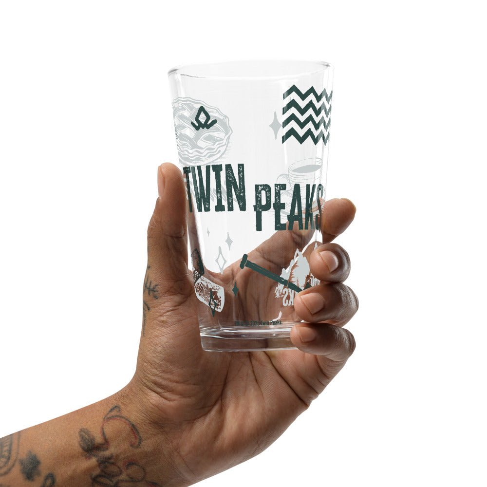 Twin Peaks Icons Shaker Pint Glass - Paramount Shop