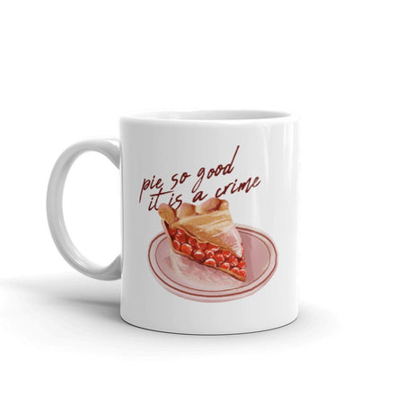 Twin Peaks Pie So Good it is a Crime White Mug - Paramount Shop