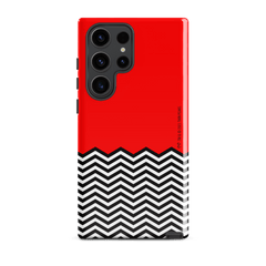 Twin Peaks Red Room Chevron Tough Telefon Fall - Samsung - Samsung Galaxy S23 Ultra