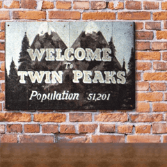 Twin Peaks Willkommen Logo Metallschild - 12 in x 18 in