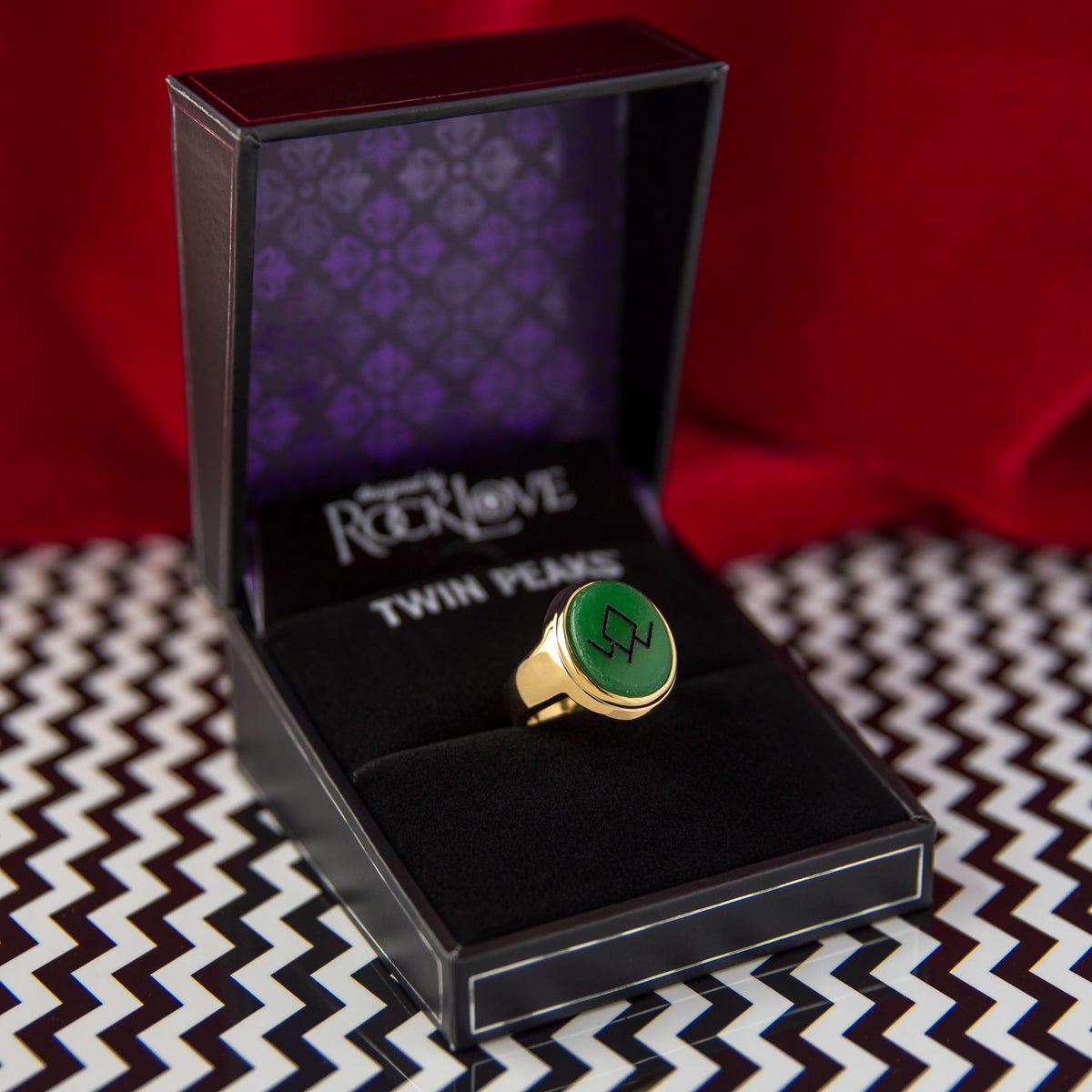 Twin Peaks x RockLove Owl Cave Gemstone Signet Ring - Paramount Shop