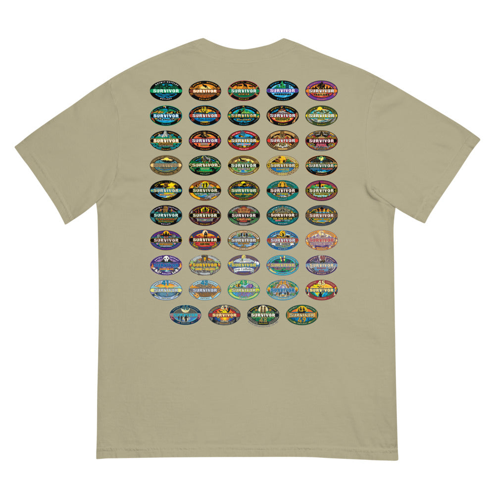 Survivor Comfort Colors T-Shirt 50 Seasons Logo