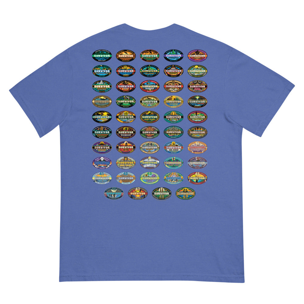 Survivor Comfort Colors T-Shirt 50 Seasons Logo