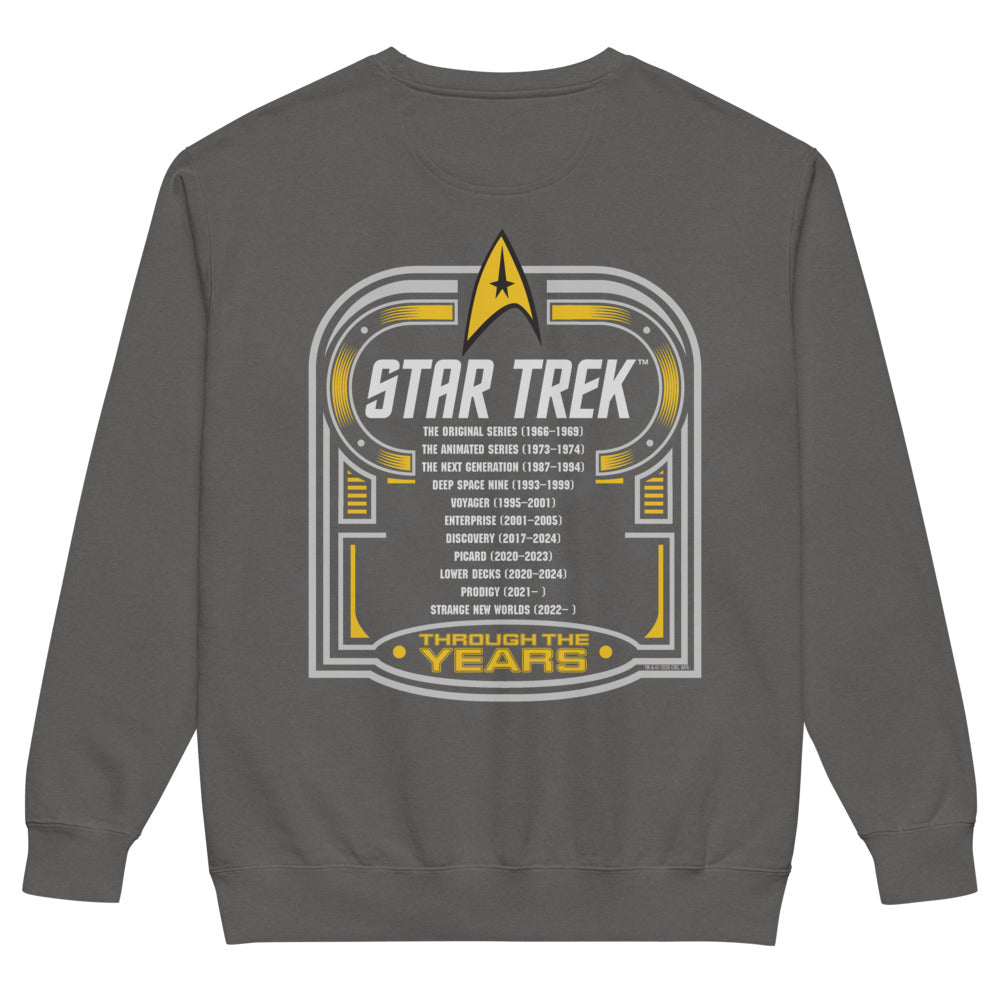 Star Trek Sweatshirt Through The Years Comfort Colors  Pepper