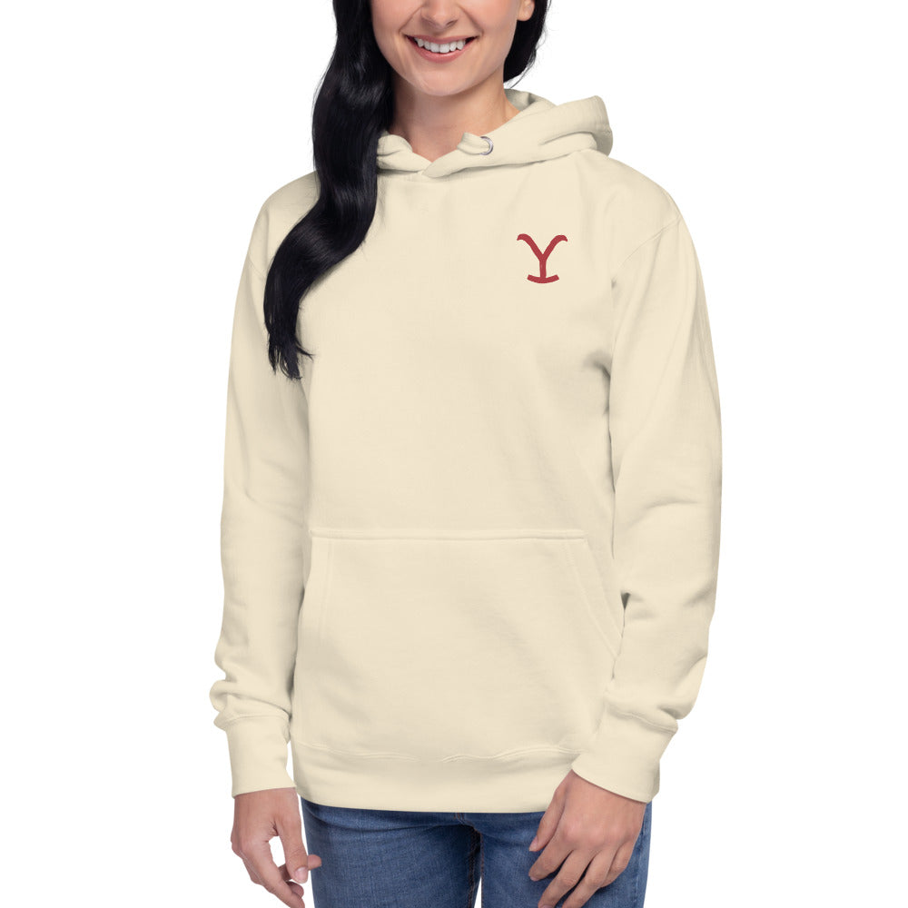 Yellowstone Holiday Barn Unisex Premium Hoodie Bone