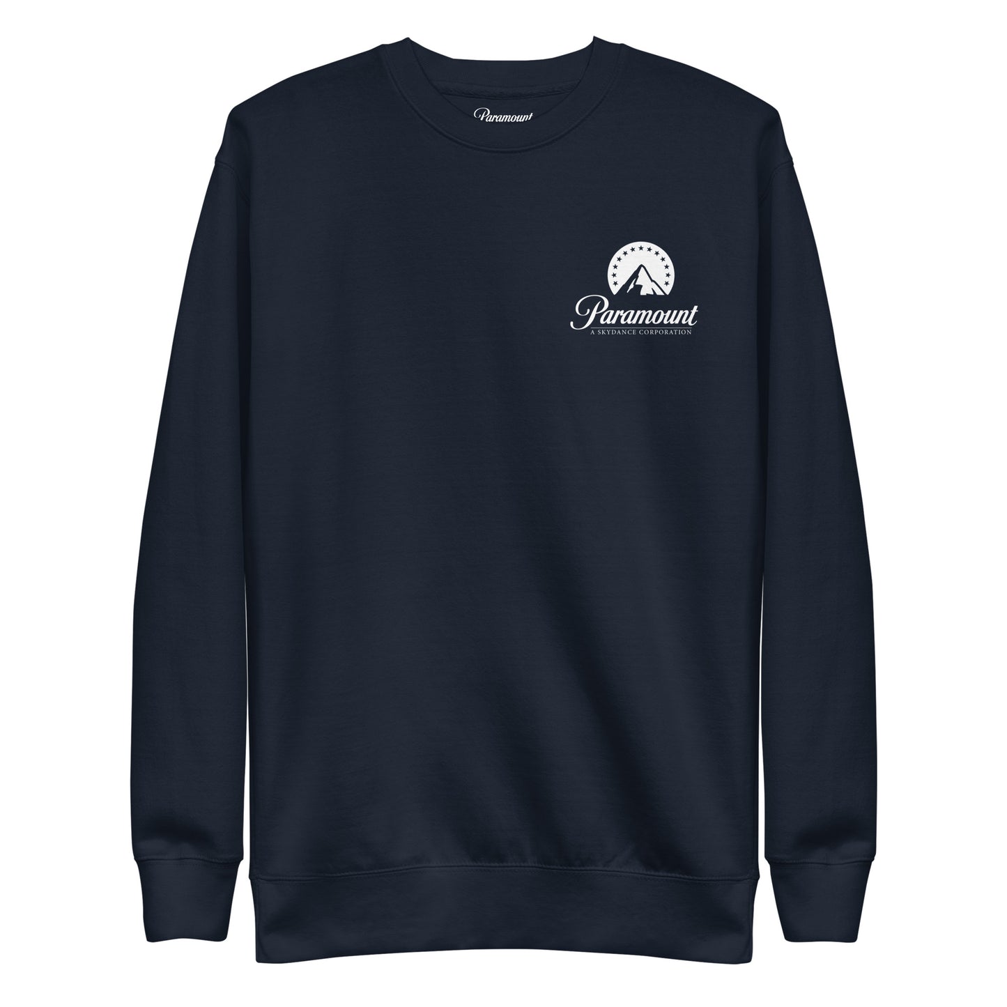 Front view of the Paramount Logo Crewneck Sweatshirt in a neutral studio setting