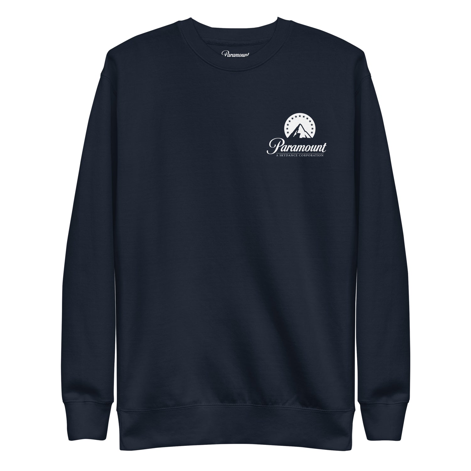 Front view of the Paramount Logo Crewneck Sweatshirt in a neutral studio setting