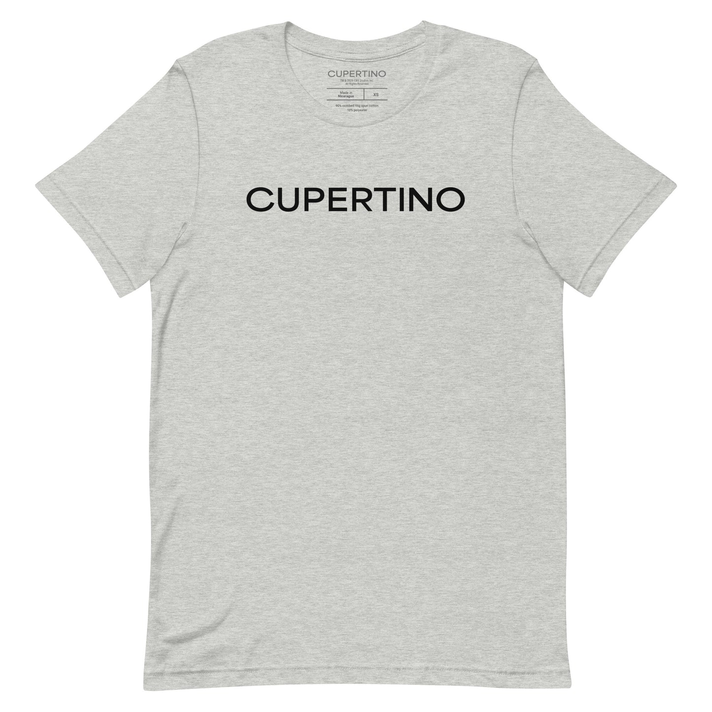Heather Aqua Cupertino logo t-shirt back view