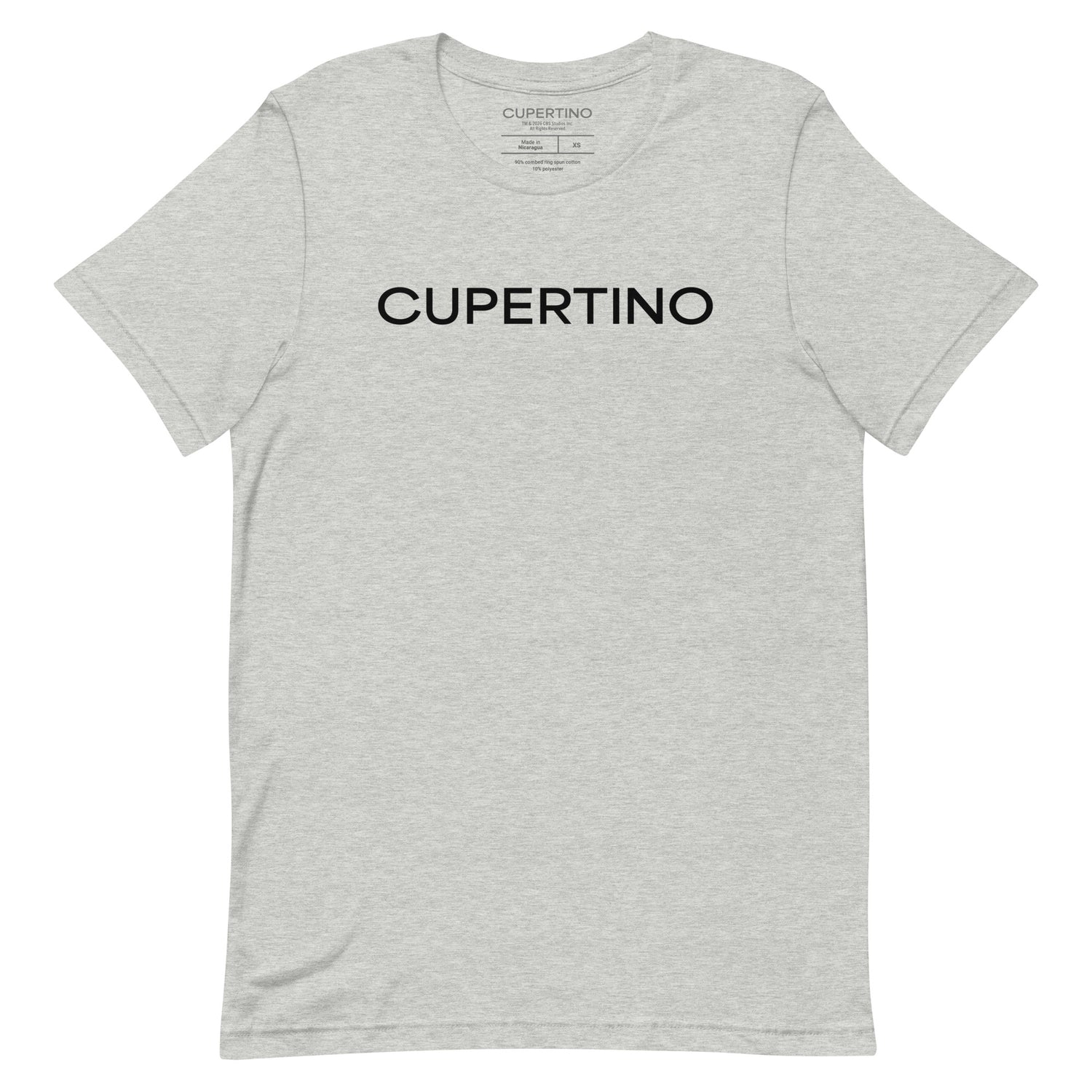 Heather Aqua Cupertino logo t-shirt back view