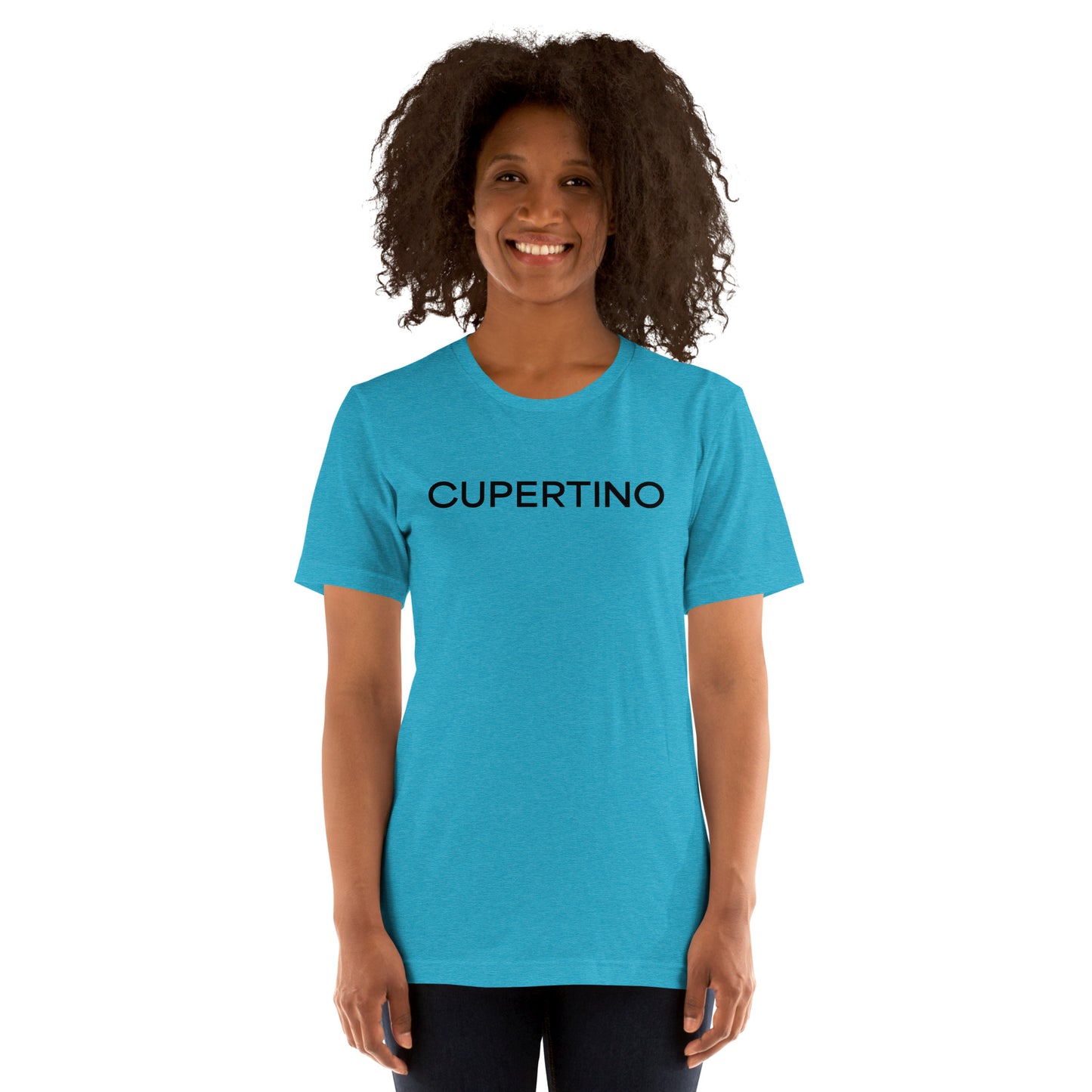 Athletic Heather Cupertino logo t-shirt folded view
