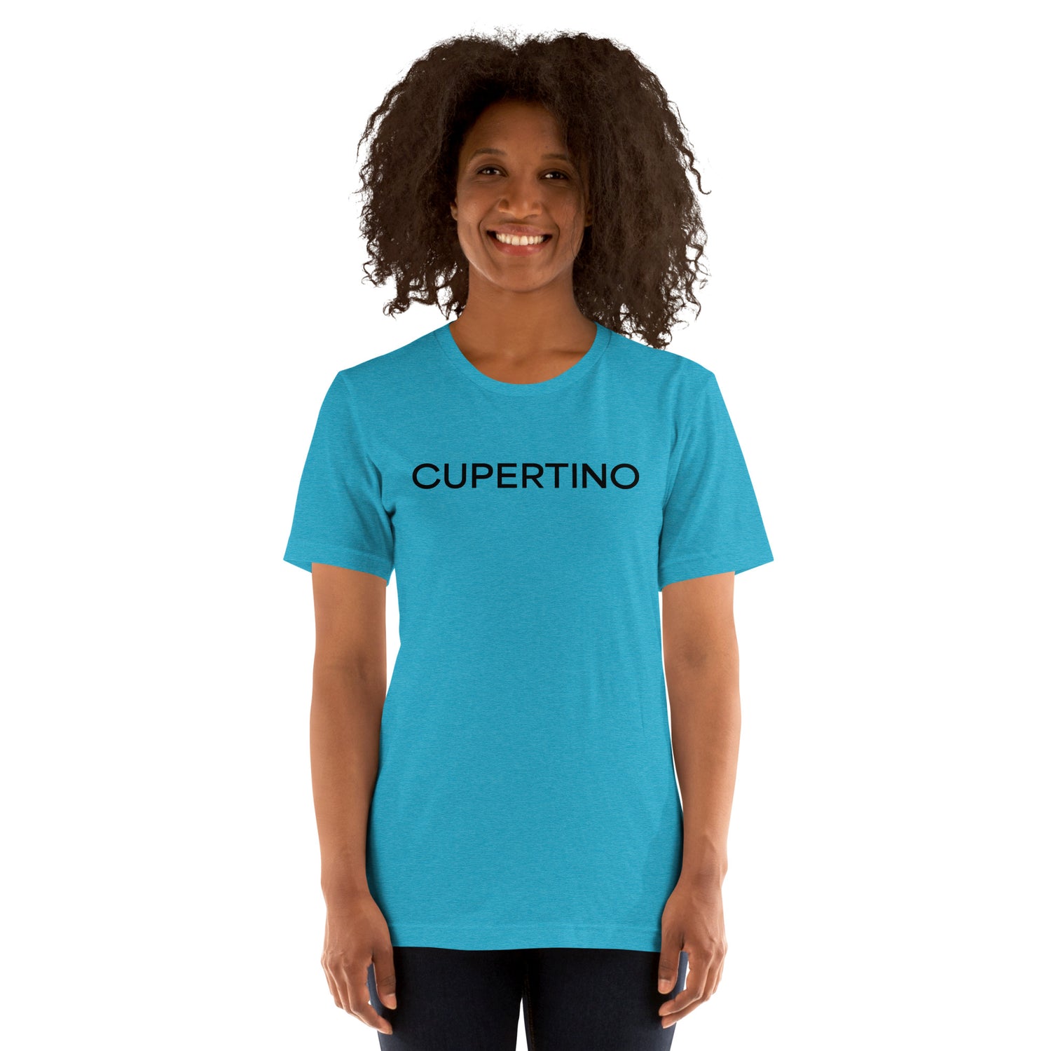 Athletic Heather Cupertino logo t-shirt folded view