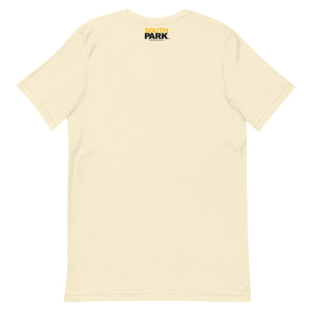 Back view of the black crew-neck t-shirt, showing plain solid fabric
