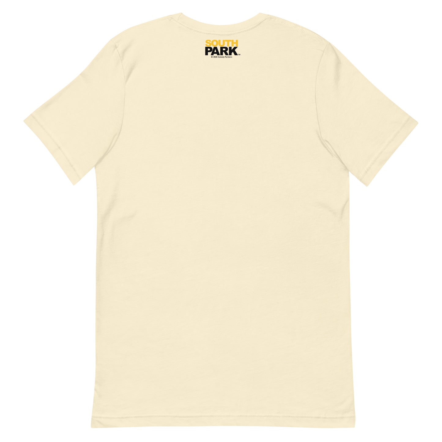 Back view of the black crew-neck t-shirt, showing plain solid fabric