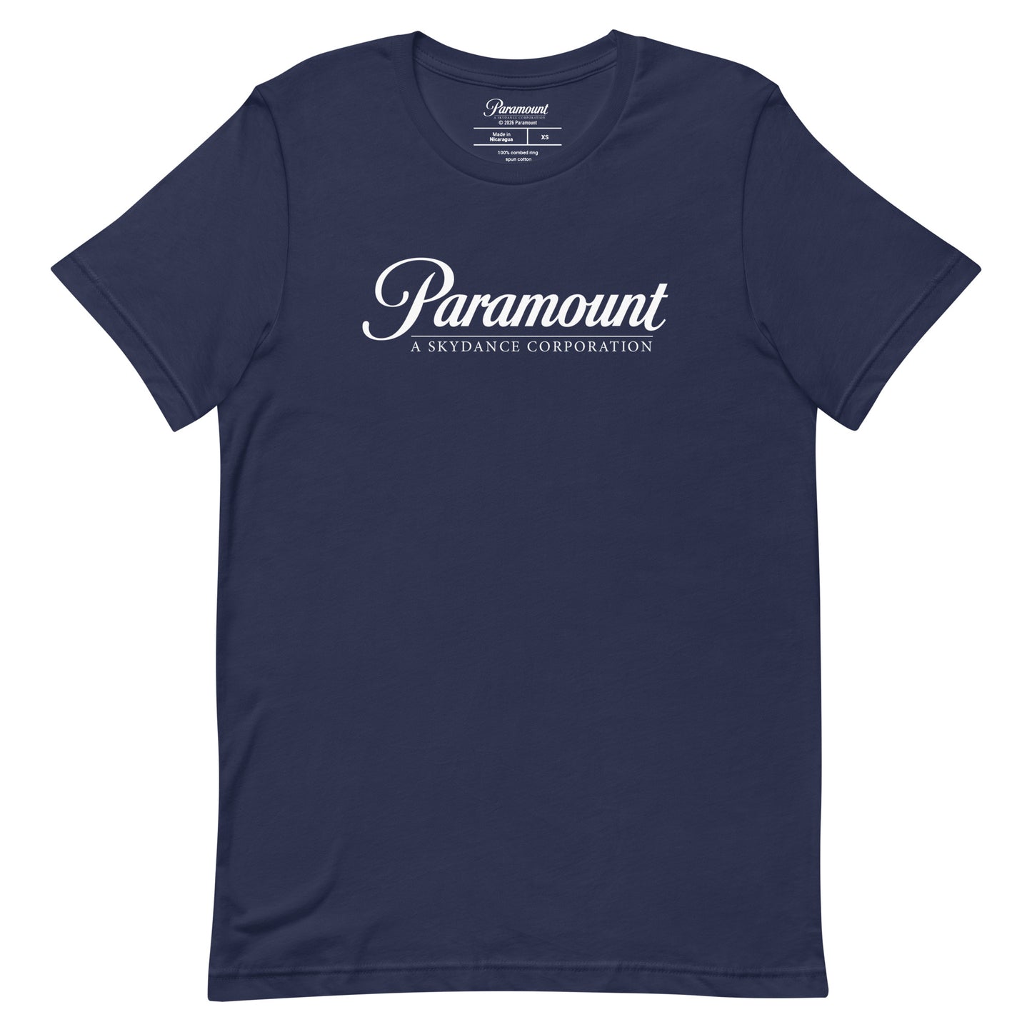 Official Paramount logo t-shirt in black with white mountain graphic