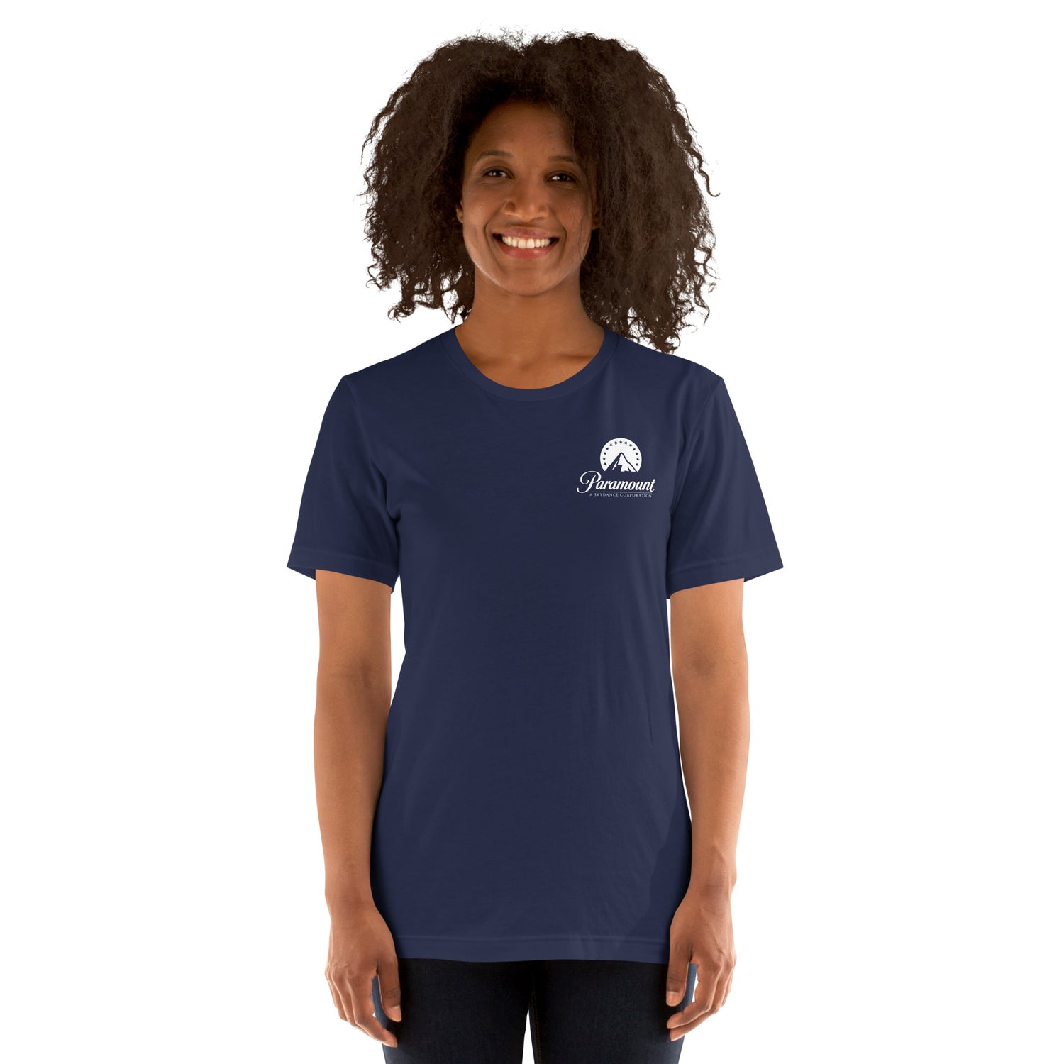 Paramount Mountain Logo shirt showing the quality fabric and neckline