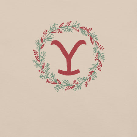 Yellowstone Holiday Wreath Unisex T-Shirt Soft Cream