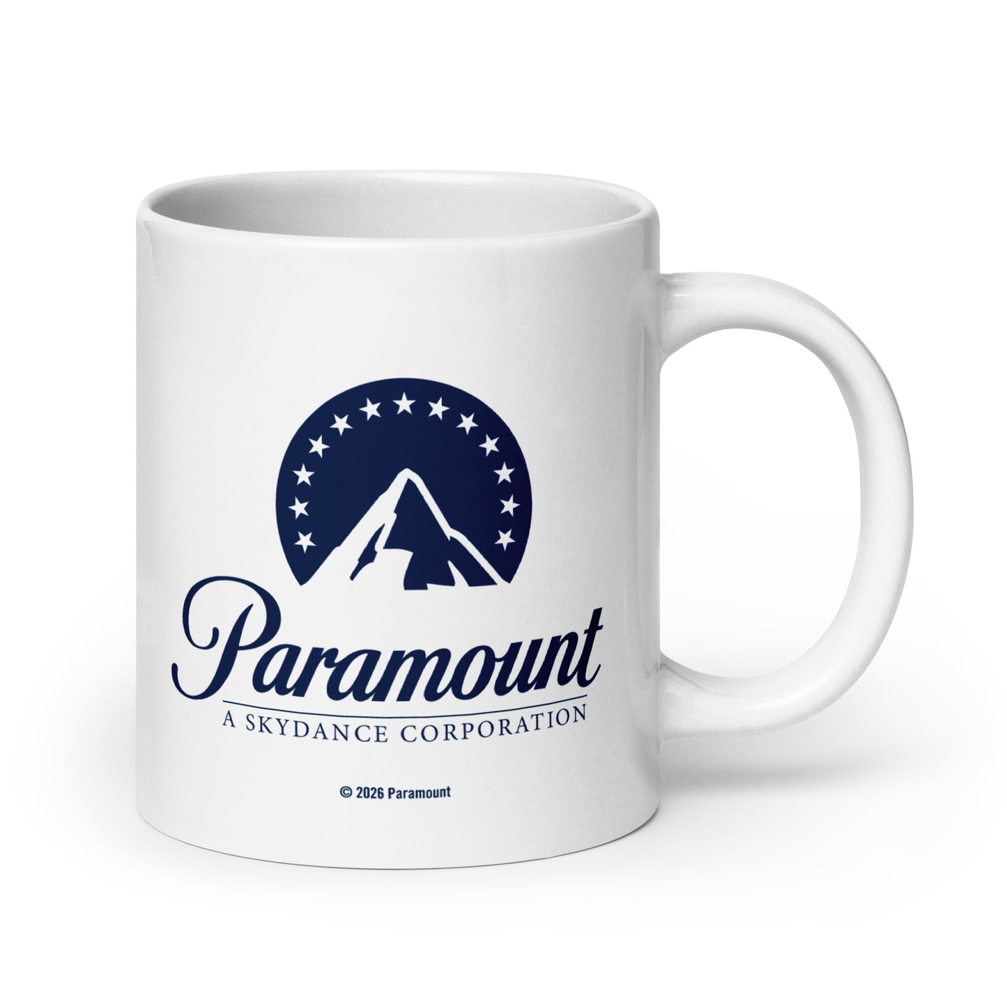 Group shot of Paramount mugs in three different sizes