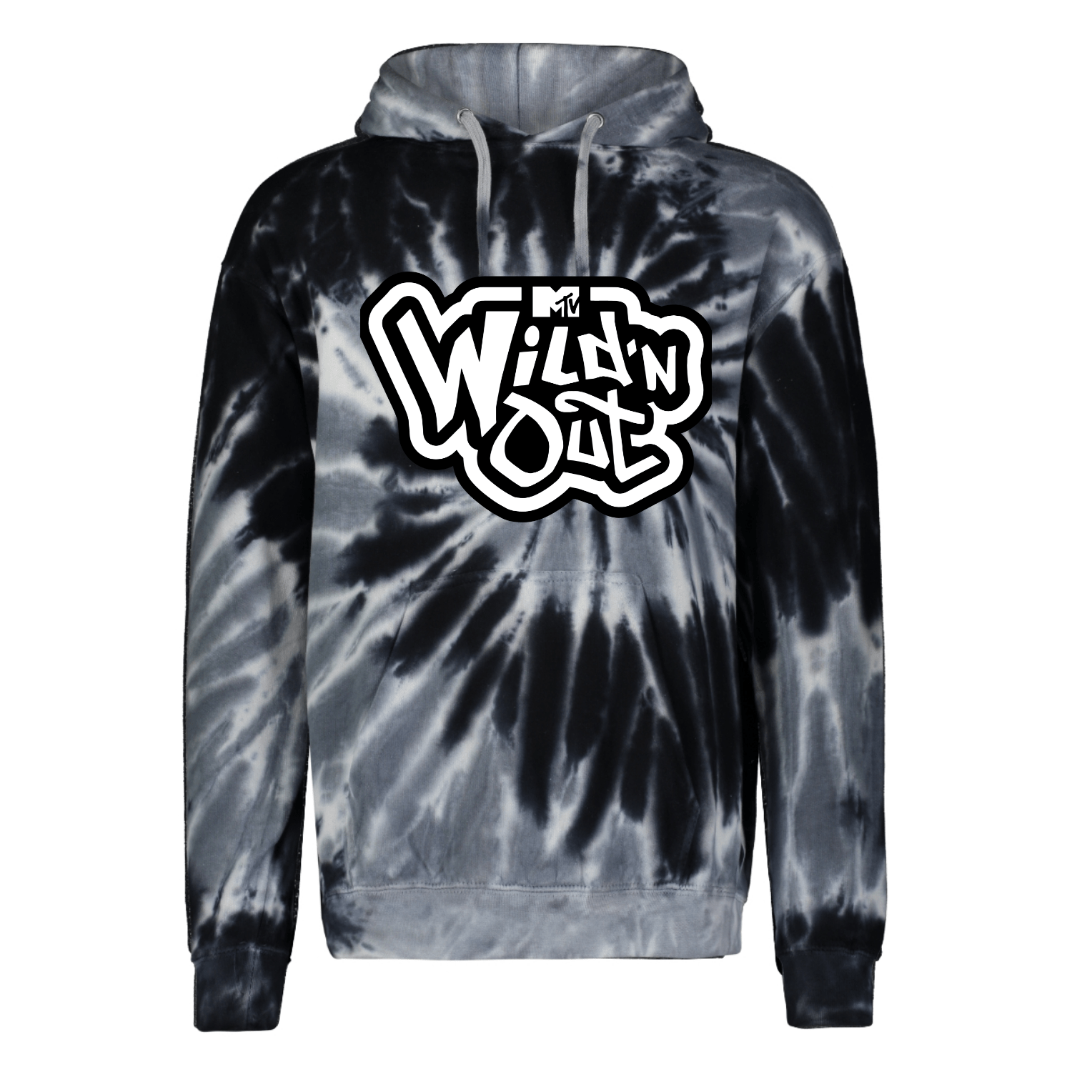Wild 'N Out Black Tie Dye Hooded Sweatshirt