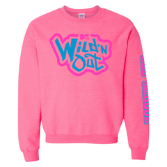 Wild 'N Out Rosa Neón Old School Adultos Sudadera cuello redondo - Sm
