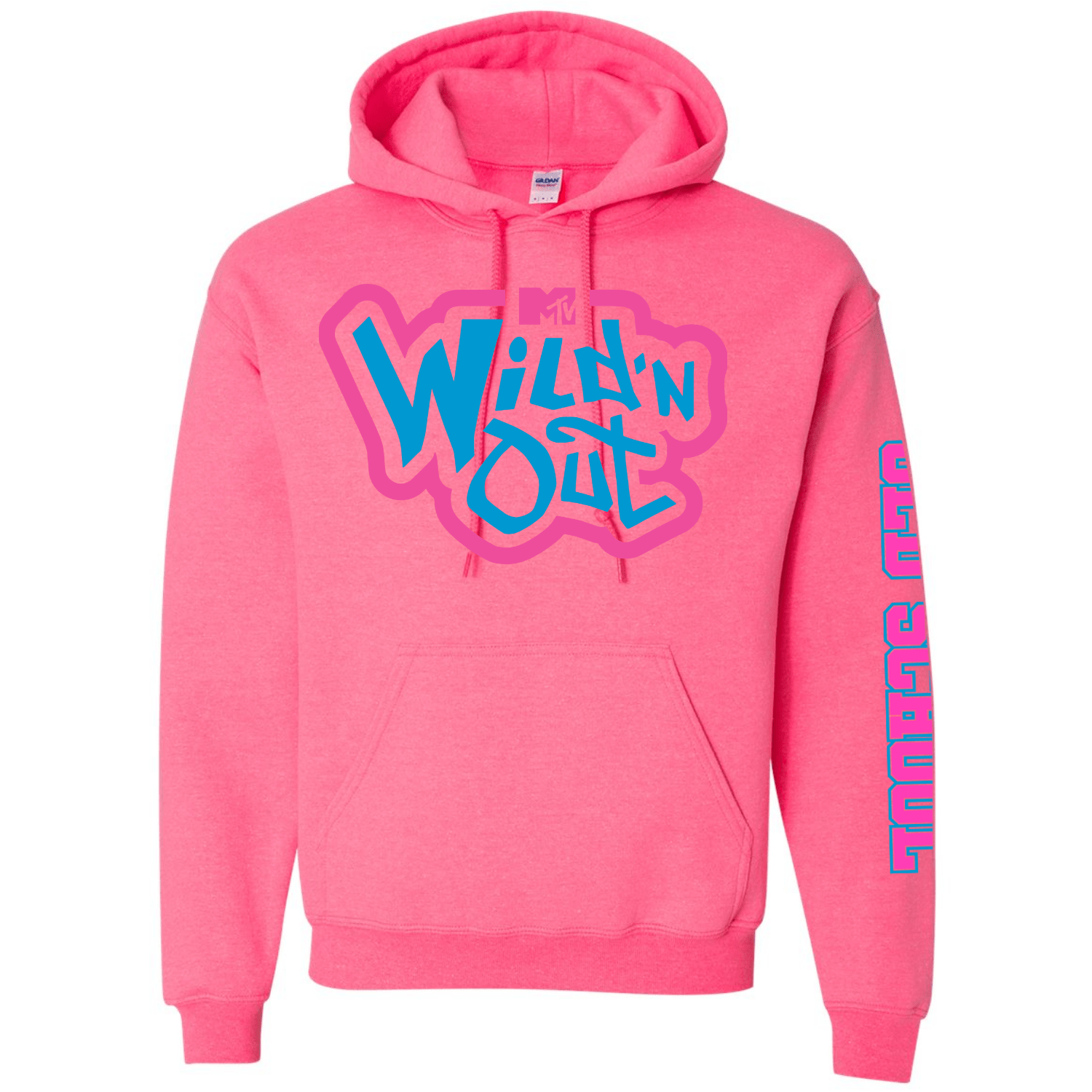 Wild 'N Out Rosa Neón Old School Sudadera con capucha