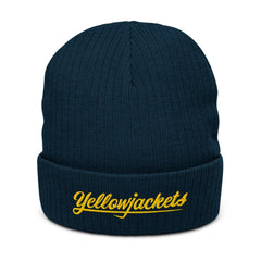 Yellowjackets Logo Gorro reciclado con puño - Marina de guerra / Talla única