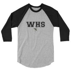 Yellowjackets WHS Unisex Camisa Raglan Manga 3/4 - Brezo gris/negro / XS