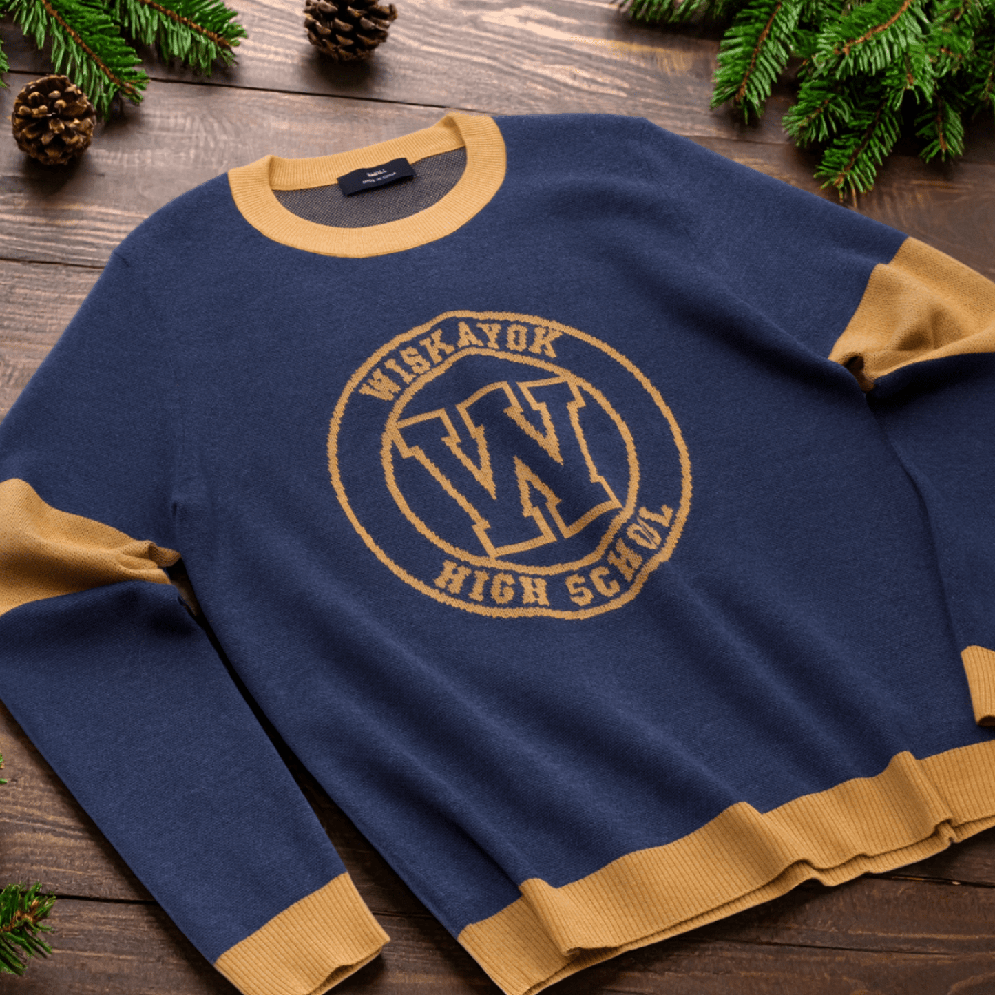 Yellowjackets Wiskayok High School Holiday Unisex Knit Sweater - Paramount Shop