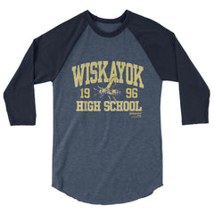 Yellowjackets Wiskayok High School Raglan T-Shirt - Heather Denim/navy / XS