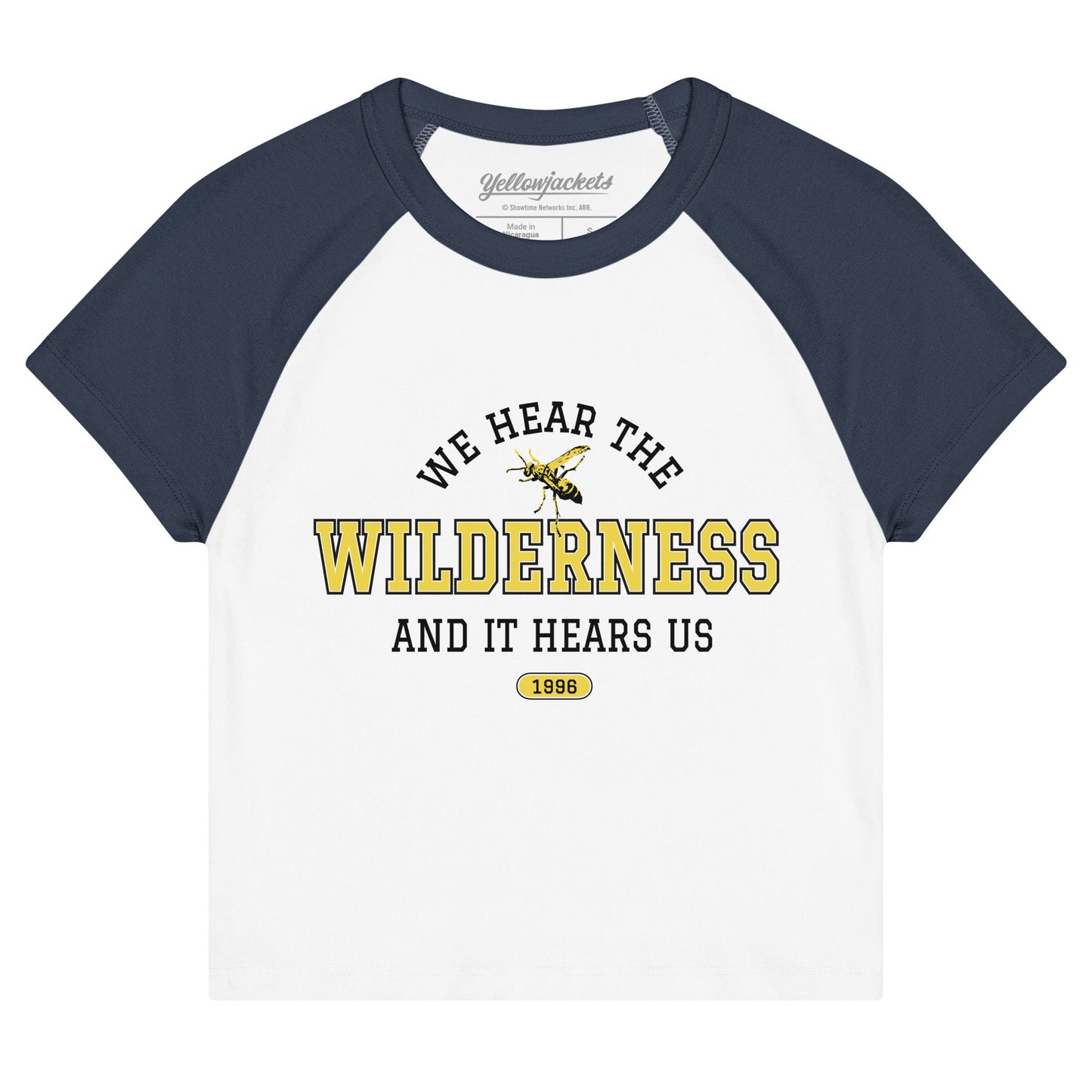 Yellowjackets Women's Raglan Tee We Hear the Wilderness - Paramount Shop