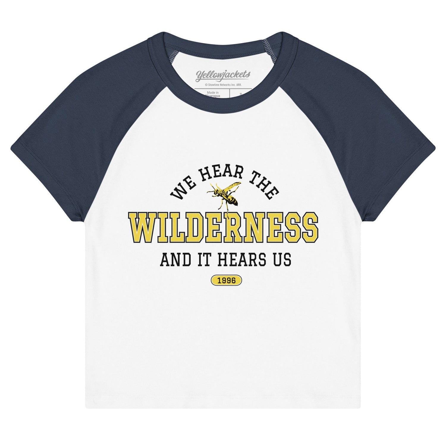 Yellowjackets Women's Raglan Tee We Hear the Wilderness - Paramount Shop