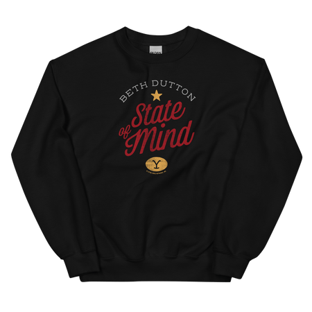 Yellowstone Beth Dutton State of Mind Fleece Crewneck Sweatshirt - Paramount Shop