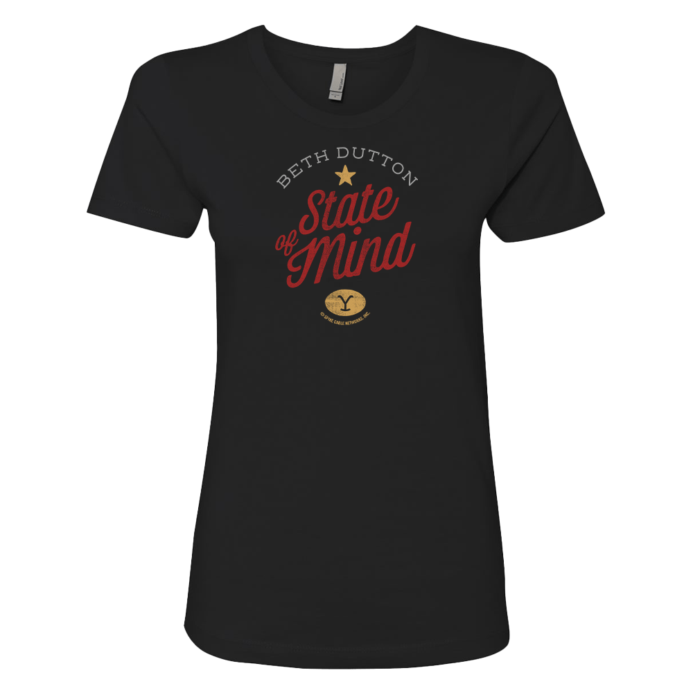 Yellowstone Beth Dutton State of Mind Women's Short Sleeve T - Shirt - Paramount Shop