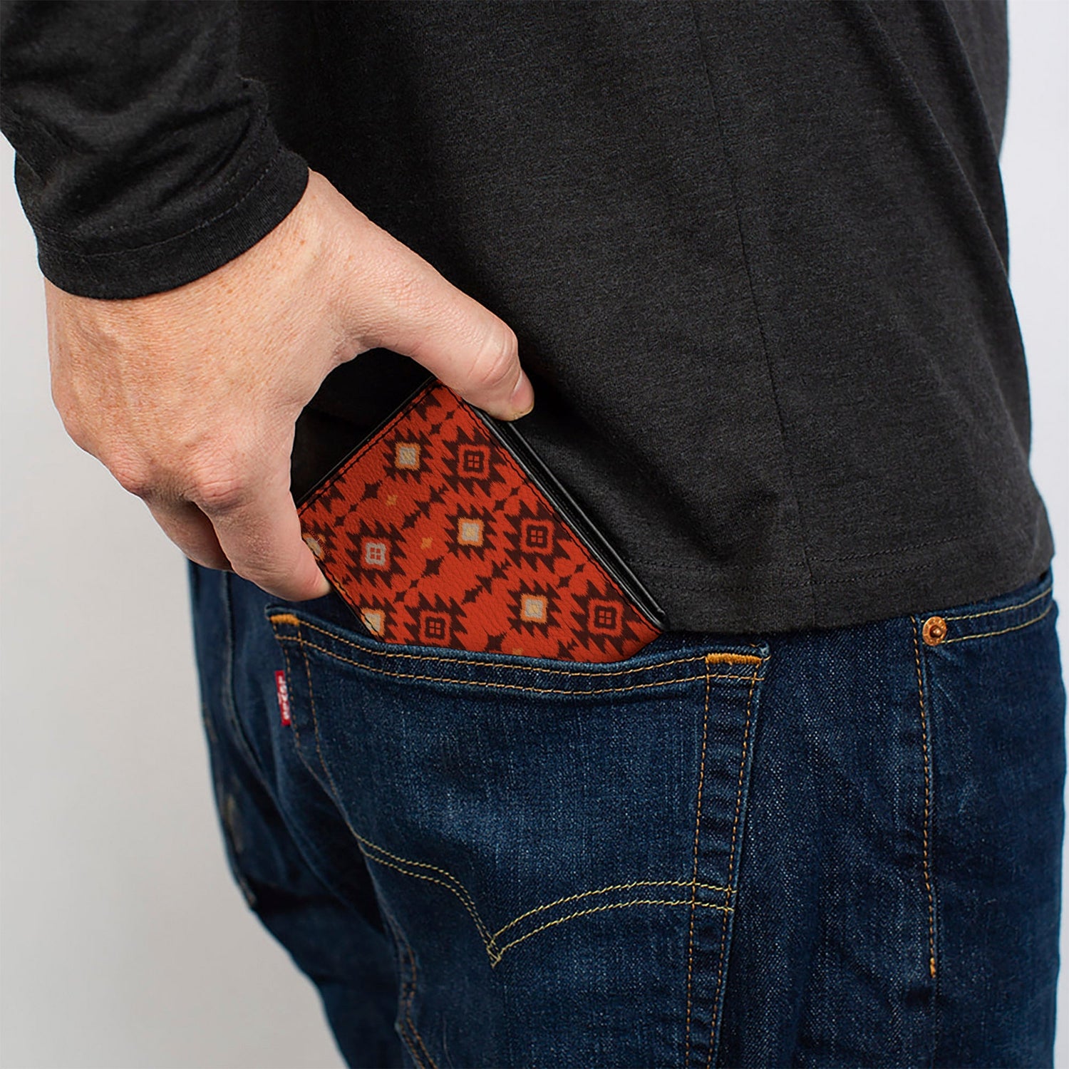 Side profile showing the slim design of the Yellowstone wallet